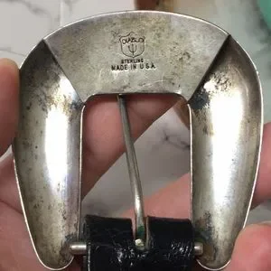 ?Vtg DIABLO Sterling silver buckle and alligator leather belt Vintage | Accessories | Vtg Diablo Sterling Silver Buckle  main image 4